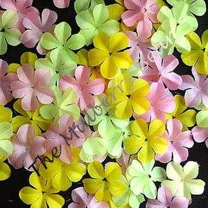 50 Asst Bright Fabric FLOWERS~Scrapbooking, Cards 1  