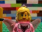 Lego LADY PRINCESS FAIRY minifigure with cloth skirt & pink wings Key 