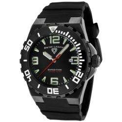 Swiss Legend Mens Expedition Black Dial Black Silicon Watch 