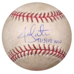 Jon Lester Autographed Game Used MLB Baseball 9/13/09 Win PSA/DNA 