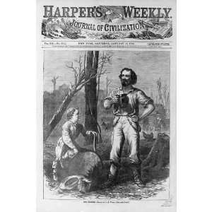 The Pioneer,Man drinking from pitcher,1868,Harpers Wky 