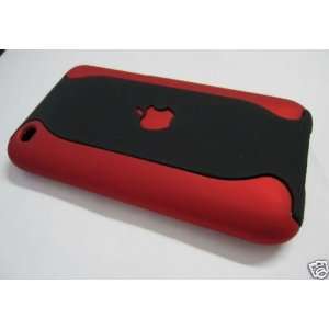  Hard Cover Case for iPhone 3G, 3G S Red And Black 