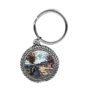  The Seine at Bougival By Claude Monet Key Chain Office 