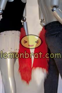 Red Furry Fox Tail and Ears Cosplay Halloween Accessories  