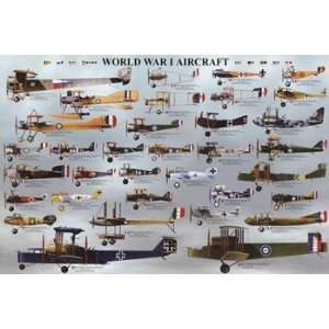  World War I Aircraft   Poster (36x24)