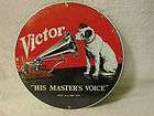 vintage victor phonograph sign ande rooney rca music nipper record
