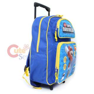 Super Mario Wii School Roller Backpack Rolling Bag 16L  