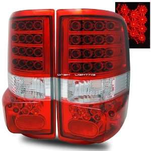  04 08 Ford F150 LED Tail Lights   Red Clear Automotive