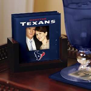  The Memory Company Houston Texans Art Glass Coaster Set 