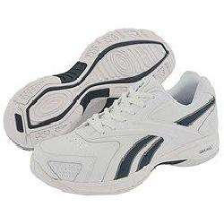 Reebok Mens Versa Comfort Stripe White/ Navy/ Platnium Athletic Shoes 