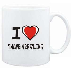    Mug White I love Thumb Wrestling  Sports