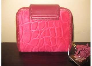 NEW JUICY COUTURE Vivid Hot Pink Small Zip Wallet NWT  