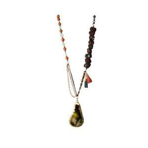  Jenny Rabell Long, Orange Pom Poms Necklace Jewelry