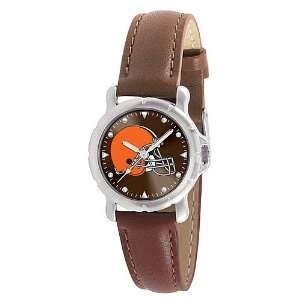  Gametime Cleveland Browns Womens Brown Leather Watch 