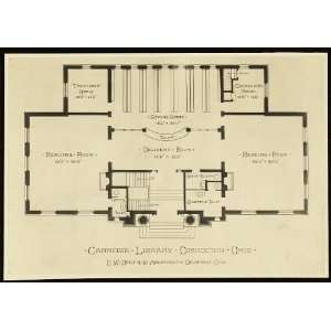    Carnegie Library,floor plan,Coshocton,Ohio,1093