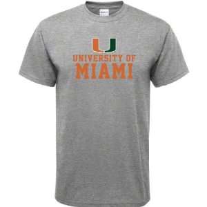    Miami Hurricanes Sport Grey Formal T Shirt