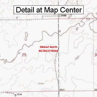 USGS Topographic Quadrangle Map   Elkhart North, Kansas (Folded 