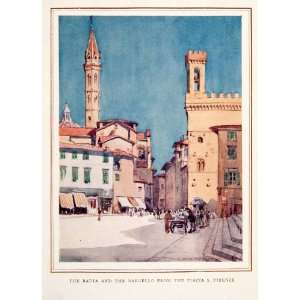   Florence Italy Barracks Prison   Original Color Print