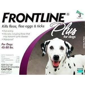  Frontline Plus For Dogs 45 88 lbs 3 pack