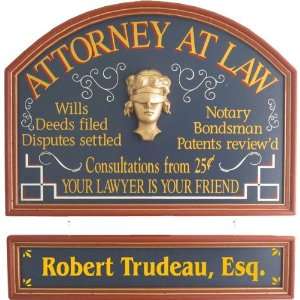  Attorney At Laws Personalized Pub Sign Patio, Lawn 