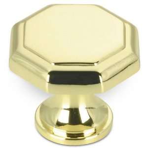Village expression   1 1/8 diameter octagonal knob in brass