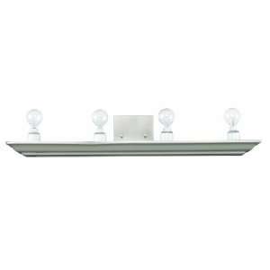   Nickel Mason Contemporary / Modern 28.875 Four Light Bathroom Fixt