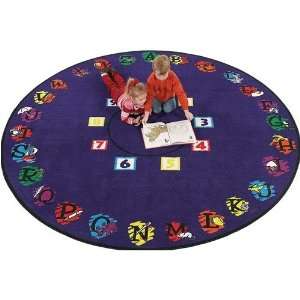   Carpets Novelty Educational Super Circle Kids Rug   SCIR6 Round