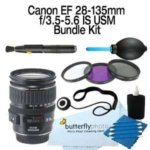  Canon EF 28 135mm f/3.5 5.6 IS USM With 72mm Filter Kit 