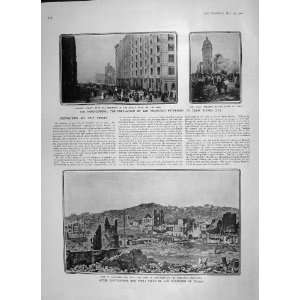    1906 EARTHQUAKE SAN FRANCISCO CHINATOWN DEWEY HOTEL
