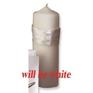  White Audrey Pillar Candle Jewelry
