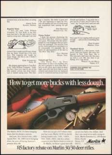 This item is a 198392 magazine print advertisement for Marlin 30/30 