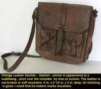 Vintage HIPPIE BAG Genuine Cowhide Leather BOHO Satchel Unisex Casting 