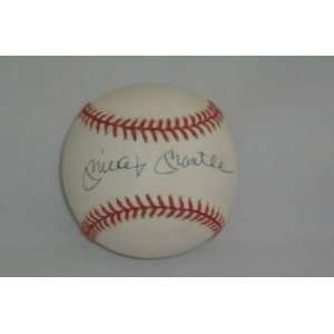   Mantle Autographed Ball   Oml Bobby Brown Psa3   Autographed Baseballs