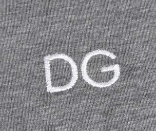 DOLCE & GABBANA° pima cotton V neck t shirt gray grey white D&G NWT 