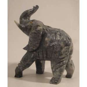   Elephant Figurine 8.0h Elephant Stone Carving 