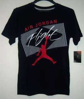 Air Jordan Jumpman Flight Script T Shirt Boys Youth Kids Black Red 12 