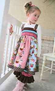 Cuppy Cake Dress Pattern Girl Children Pink Fig Sizes 12m 10y DIY 