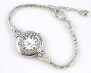   Watch Bracelet Inlay Crystal Fit European Bead 20cm WP21  