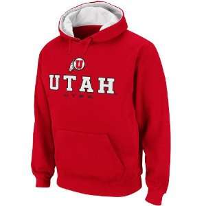 Utah Utes Red Sentinel Pullover Hoodie Sweatshirt (Large)  