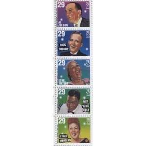 Popular Singers Plate Block Set of 5 x 29 cent US postage stamp #2849 