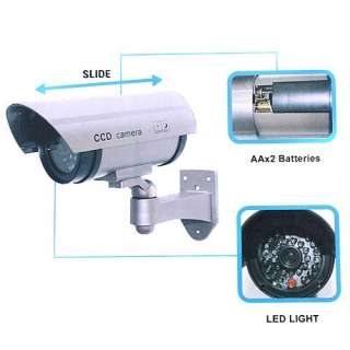   Waterproof Fake Dummy CCTV Surveillance Security Camera Flashing LED