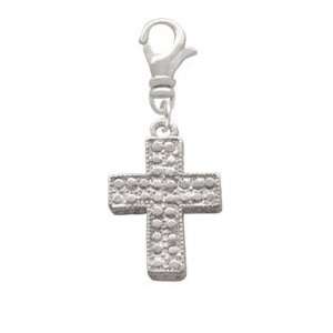  Cross Faux Stone Look Clip On Charm Arts, Crafts & Sewing
