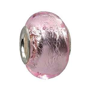  IMPPAC pink metallic Murano Style Glass Bead, Dream, 925 