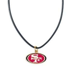  NFL San Francisco 49ers Necklace   Leather Cord Sports 