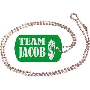 Team Jacob Green Dog Tag with Neck Chain