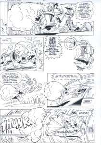 Looney Tunes original comic book art signed 2 U Bugs Bunny Daffy Astro 