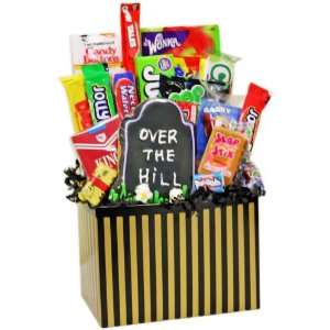 Over the Hill Retro Candy Basket with Grocery & Gourmet Food