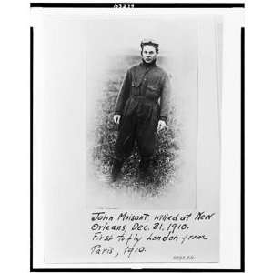  John B Moisant,killed,New Orleans,first,fly London,Paris 
