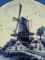 d551 Windmill and Farmhouse on 8¼ Delft Blue PLATE  