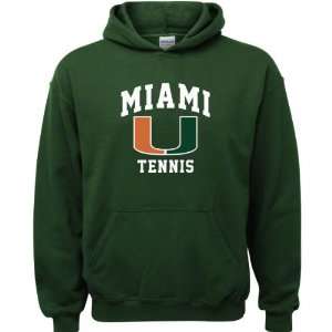  Miami Hurricanes Forest Green Youth Tennis Arch Hooded 